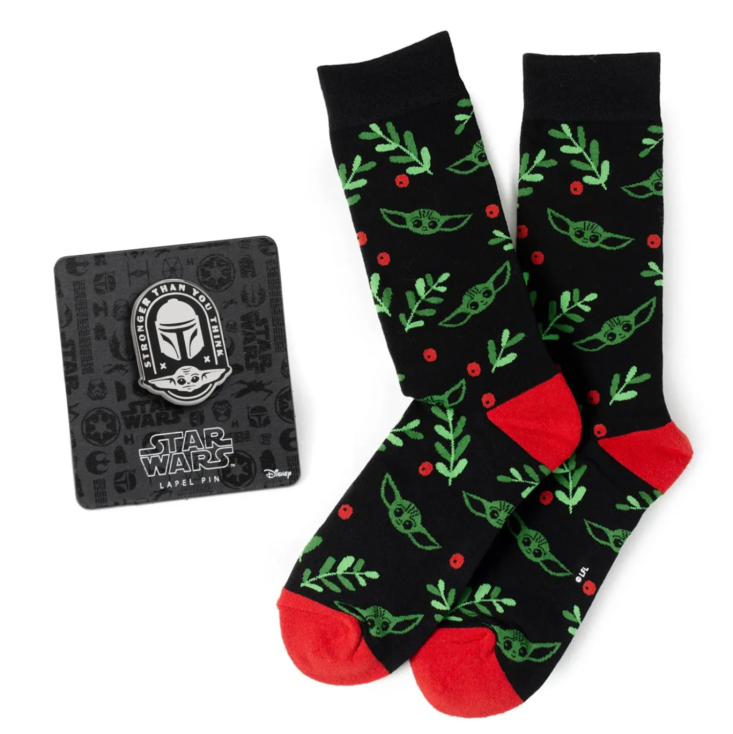 Online Stronger Grogu Holiday Black Gift Set Socks