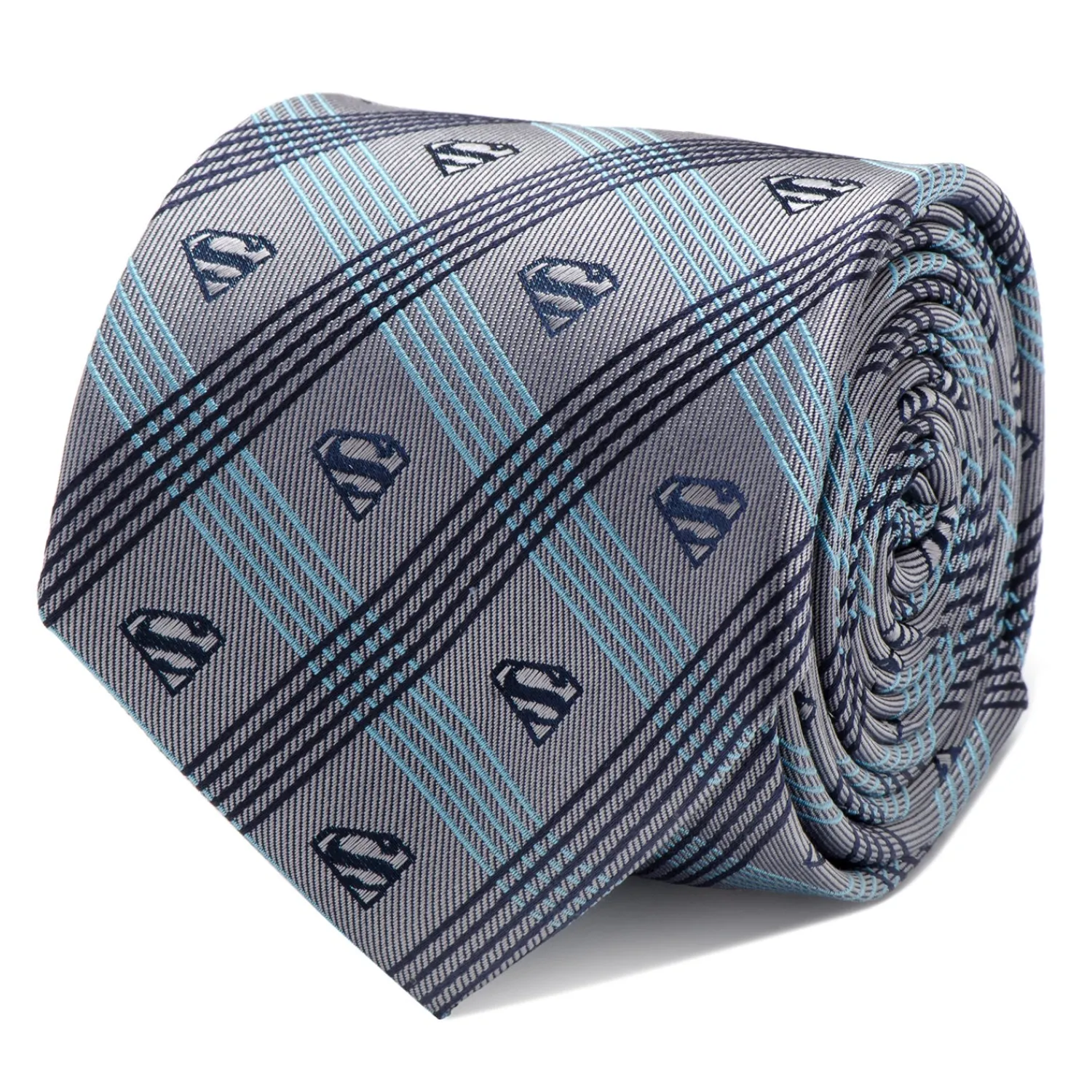 Shop Superman Gray Plaid Tie Dc Comics Ties