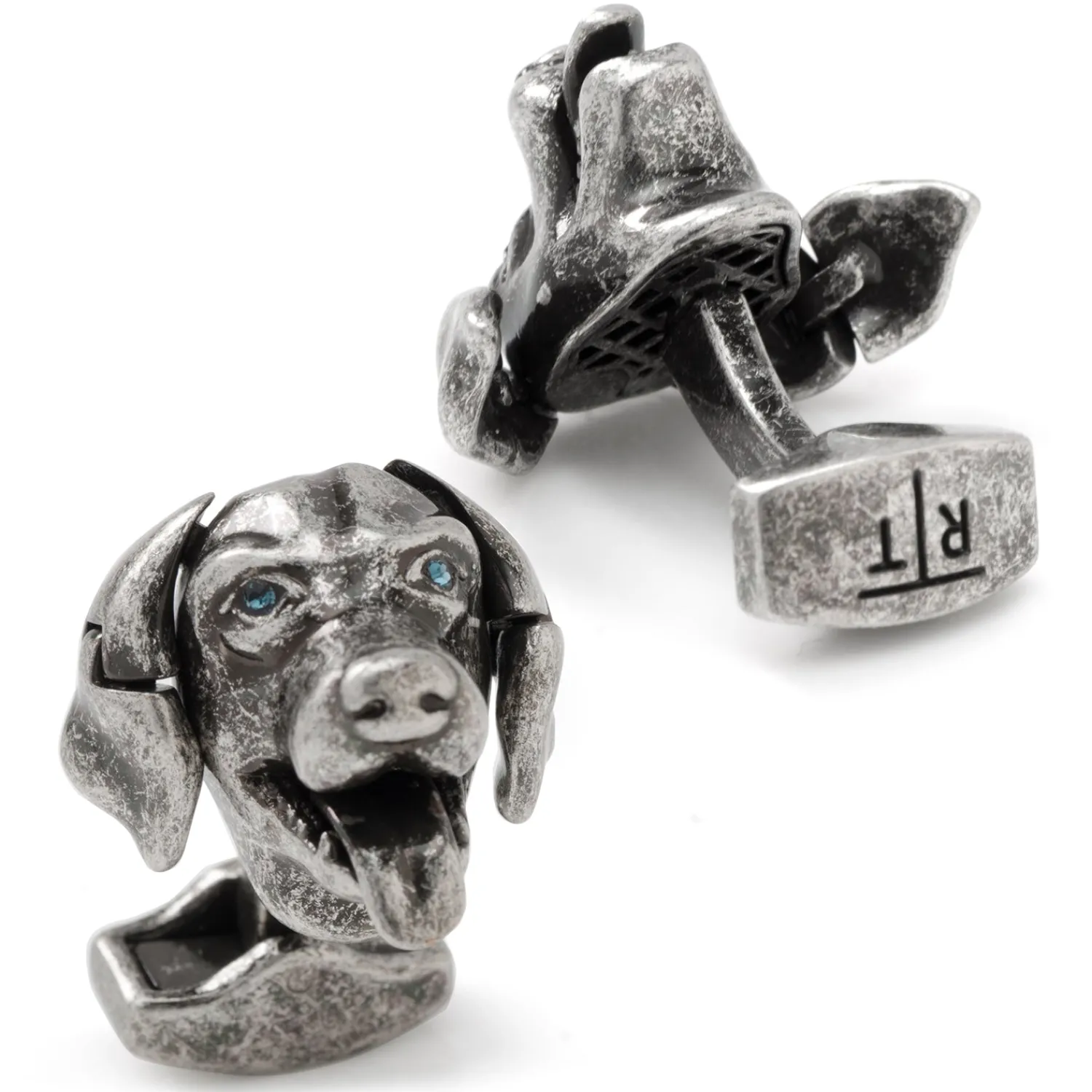 Discount Swarovski Blue Eyed Mechanical Labrador Cufflinks Luxury Cufflinks | Hobbies & Interests Cufflinks