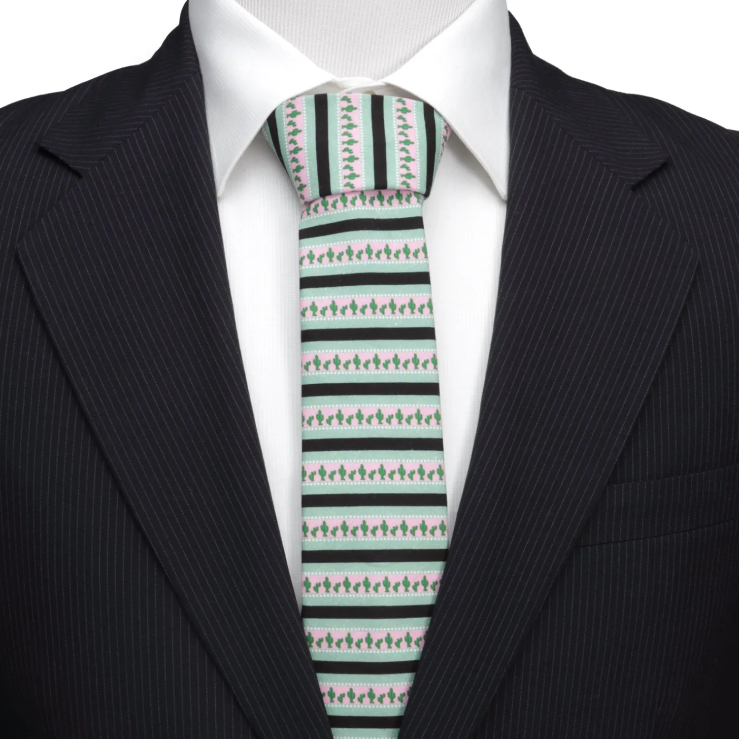 Cheap Texas Cactus Stripe Sage Men’s Tie Classic Ties | Hobbies & Interests Cufflinks