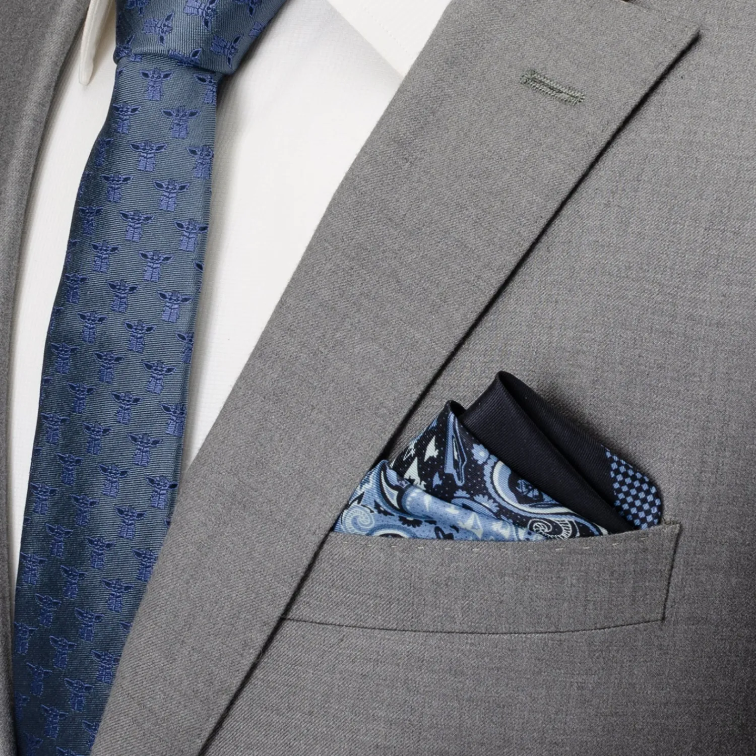 Outlet Vader Blue Paisley Pocket Square Pocket Squares