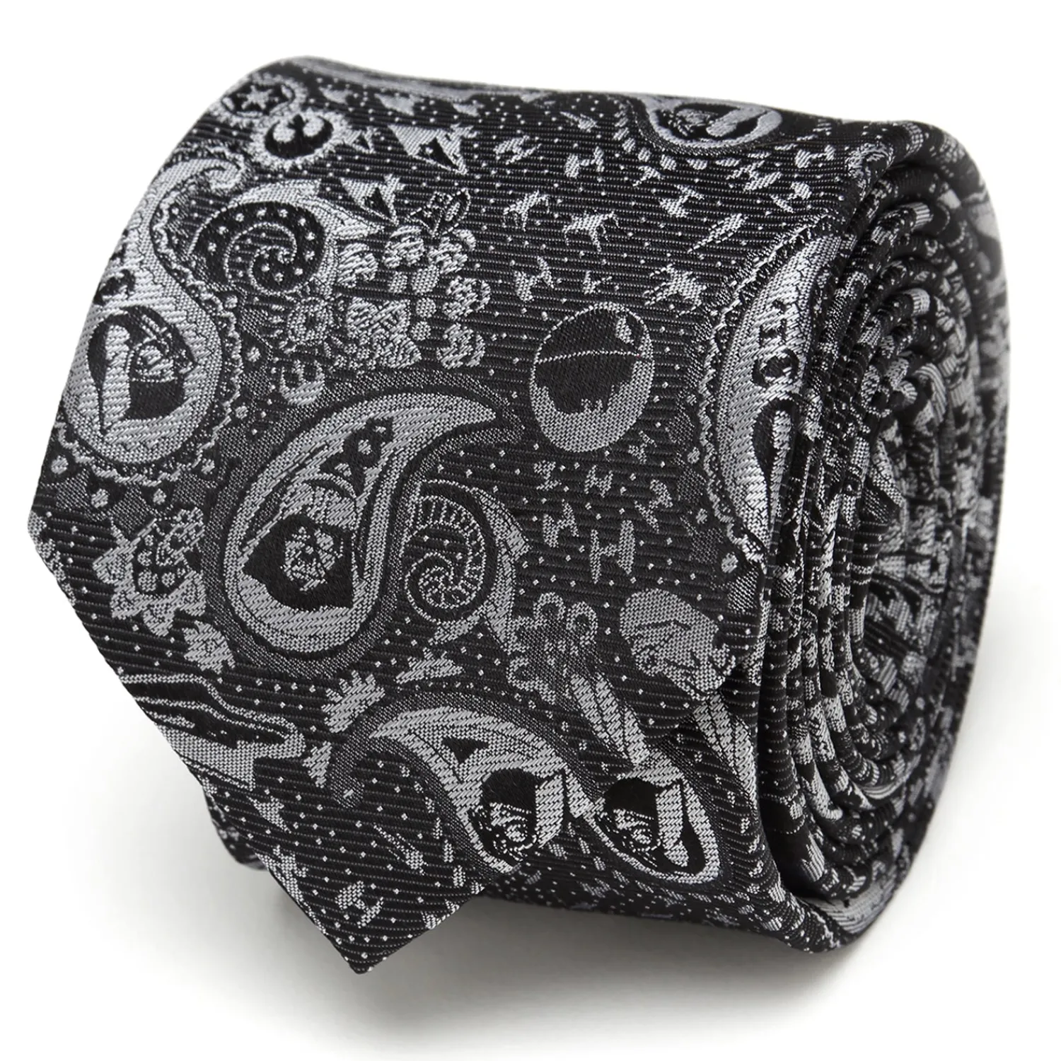 Online Vader Paisley Black and White Men's Tie Star Wars Ties