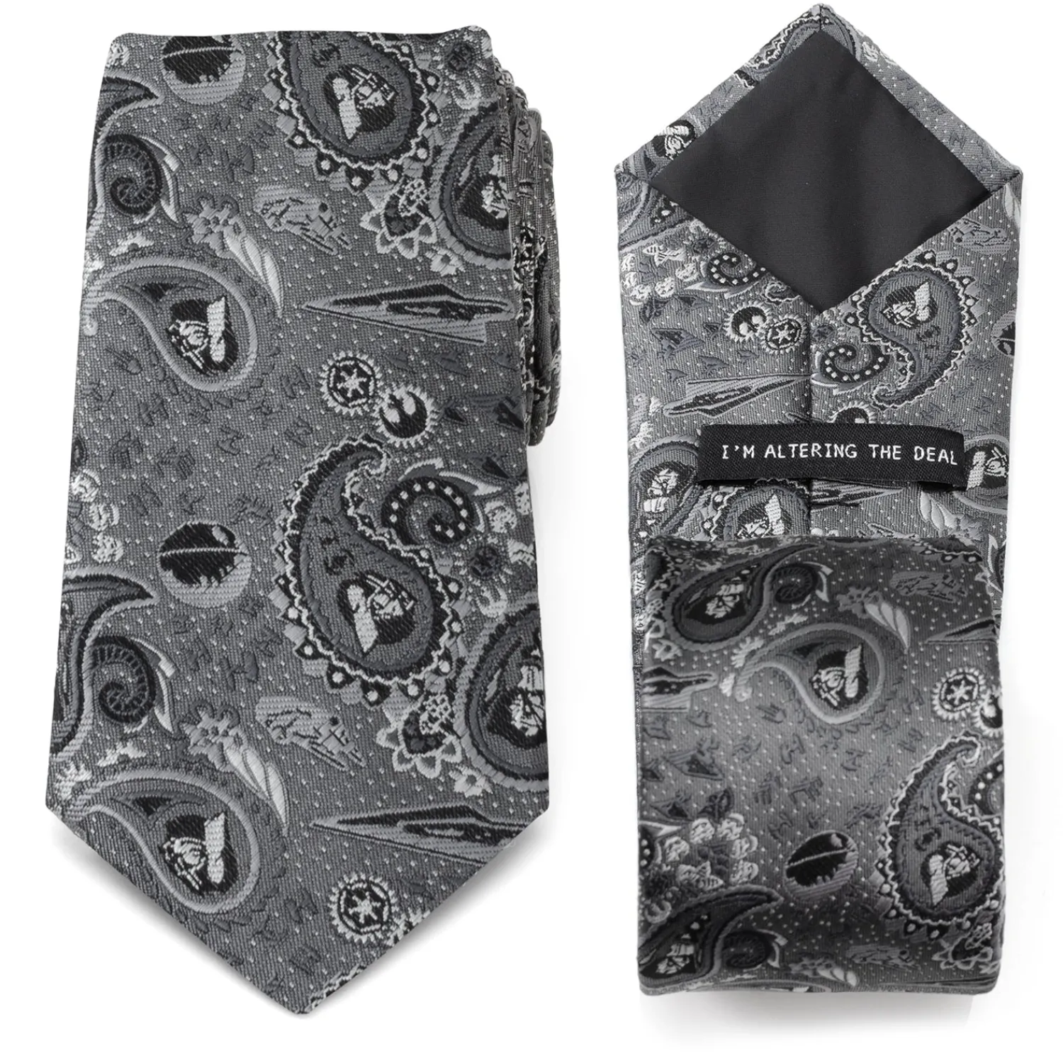 Hot Vader Paisley Gray Men's Tie Star Wars Ties