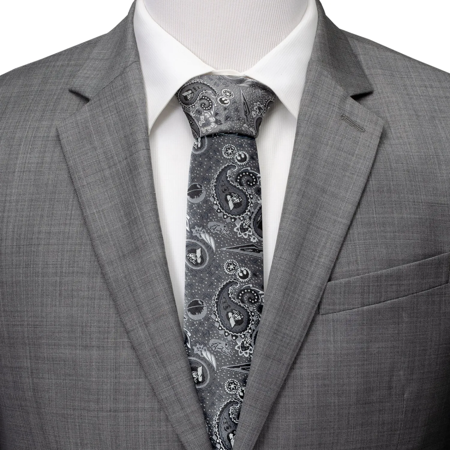 Hot Vader Paisley Gray Men's Tie Star Wars Ties