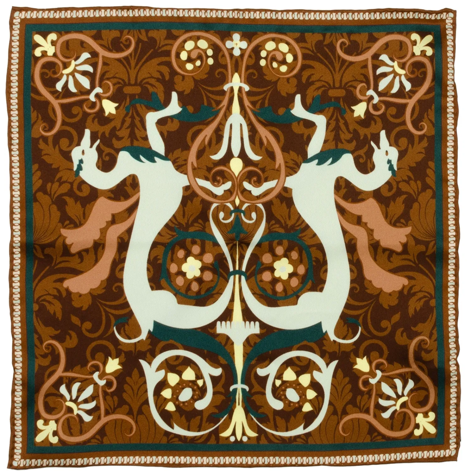 Discount VDP Biltmore Renaissance Revival Brown Pocket Square Pocket Squares