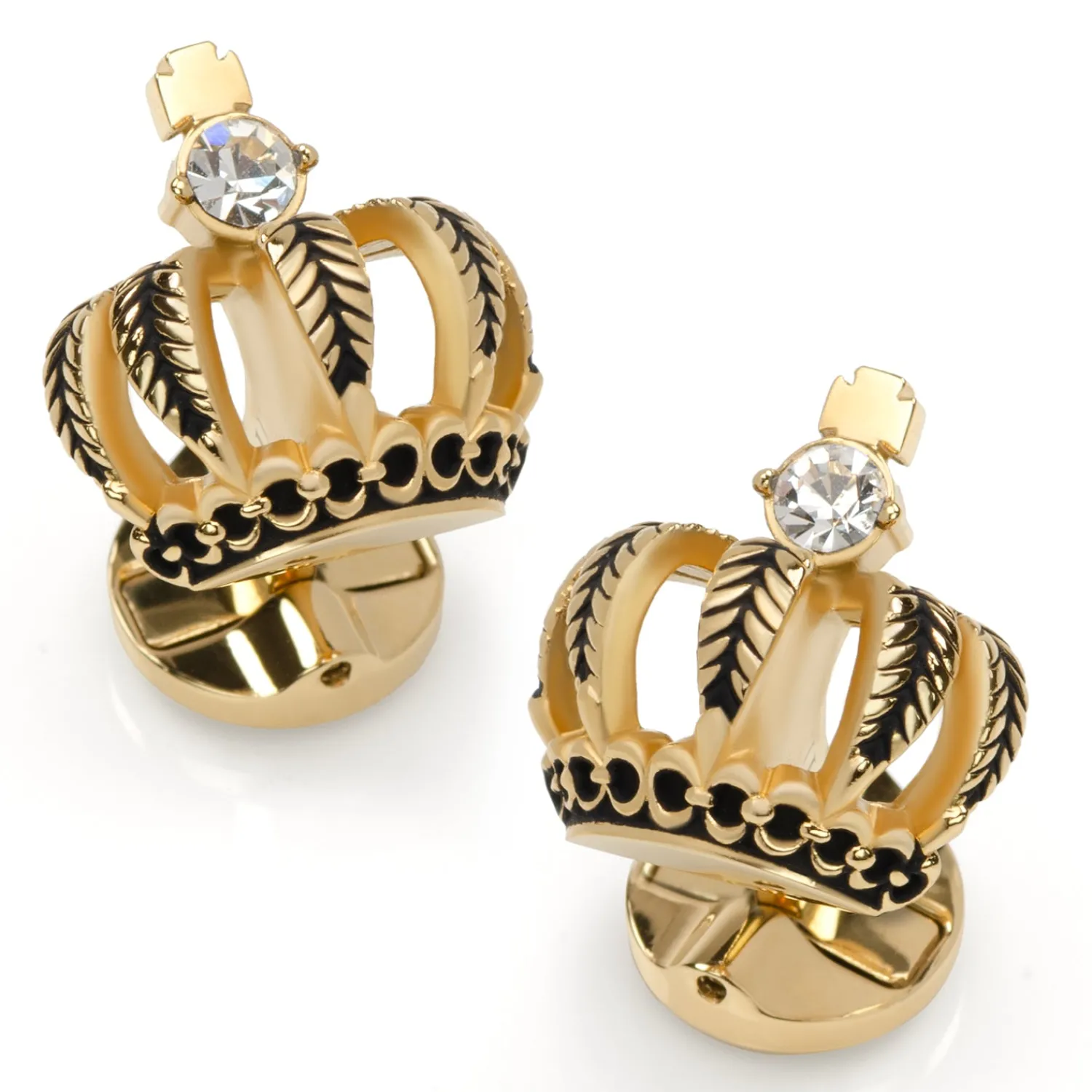 Discount VDP 3D Crown Royal Gold Stainless Cufflinks Luxury Cufflinks | Hobbies & Interests Cufflinks