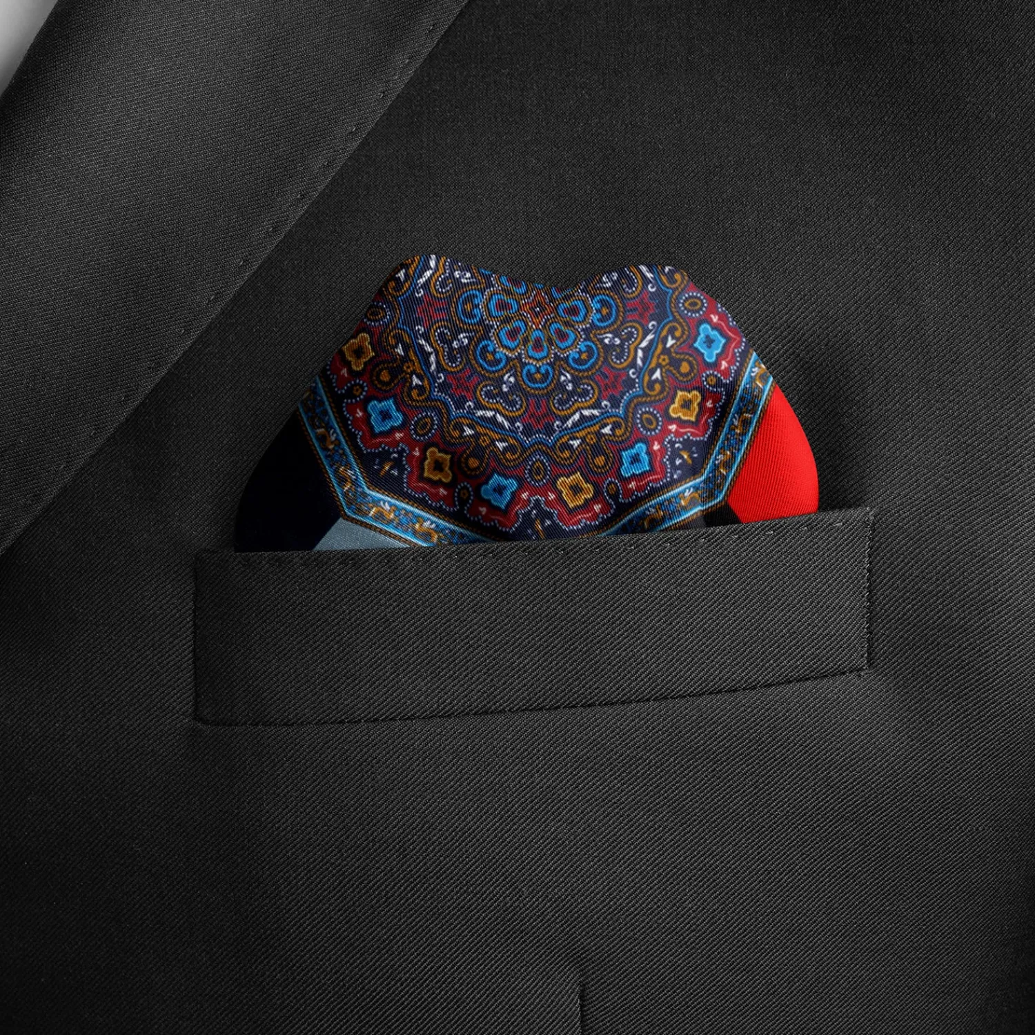 Store VDP Multi Colored Paisley Pocket Square Pocket Squares