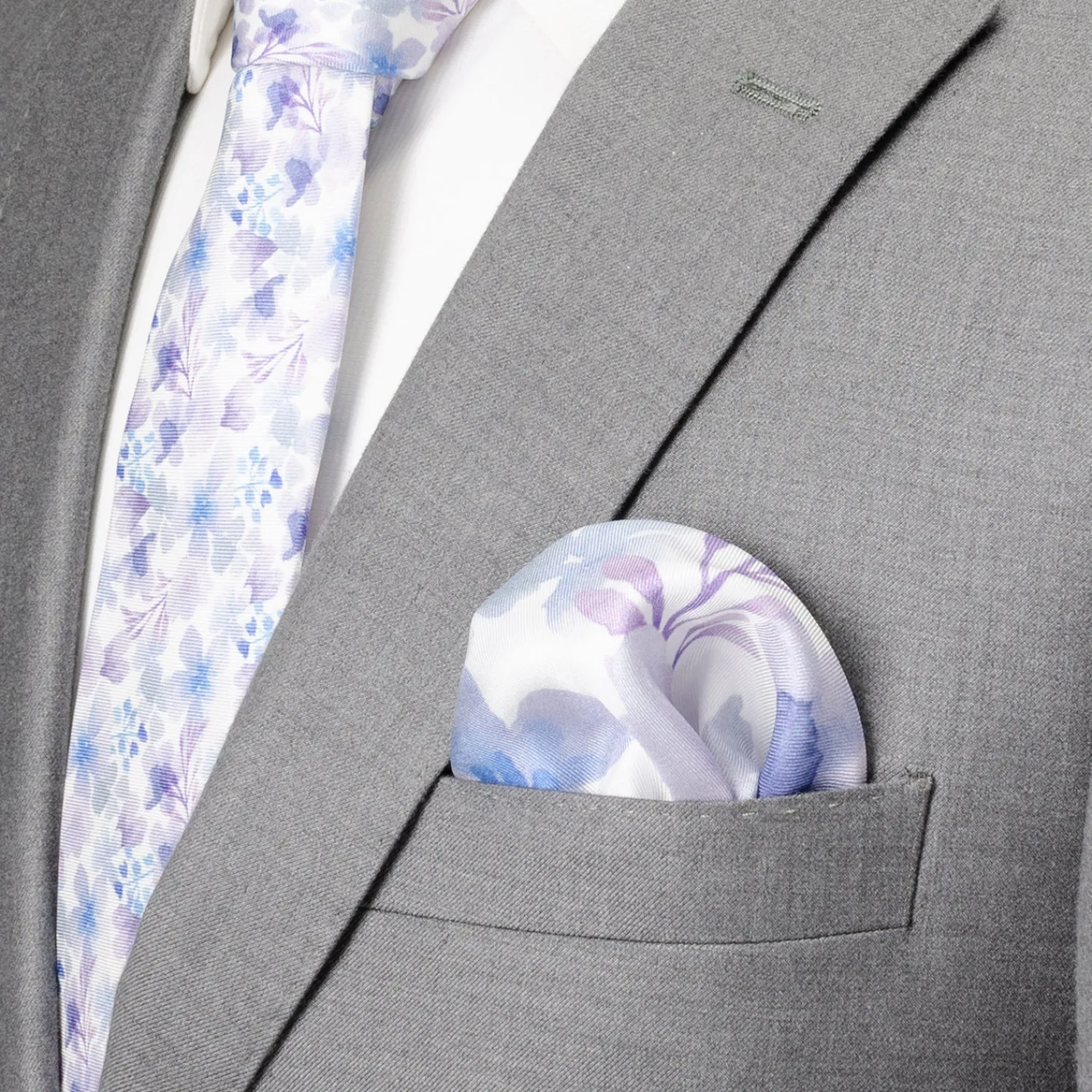 Outlet Watercolor Lavender Mix Men's Silk Pocket Square Pocket Squares
