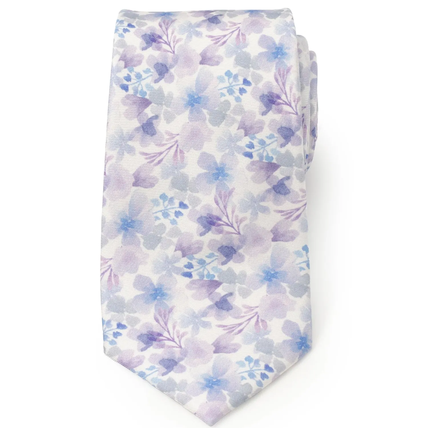 Shop Watercolor Lavender Mix Print Silk Men's Tie Classic Ties
