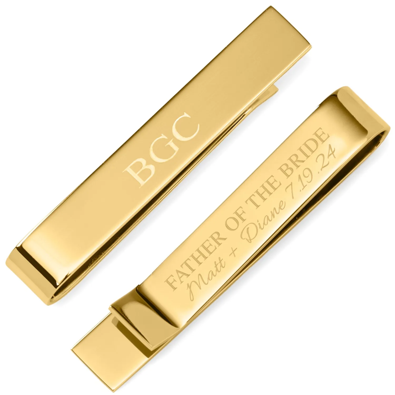 Shop Wedding Party Gold Engravable Tie Bar Engravable Tie Bars | Classic Tie Bars