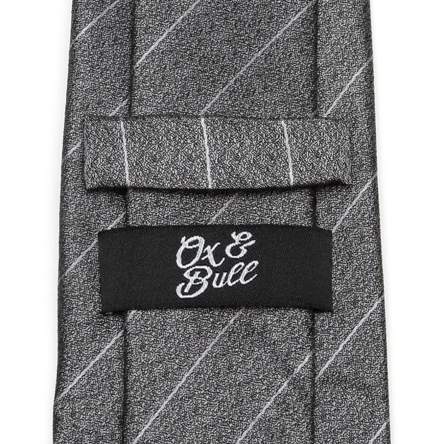 woven_gray_stripe_mens_tie_3.webp Store Woven Gray Stripe Men's Tie Classic Ties