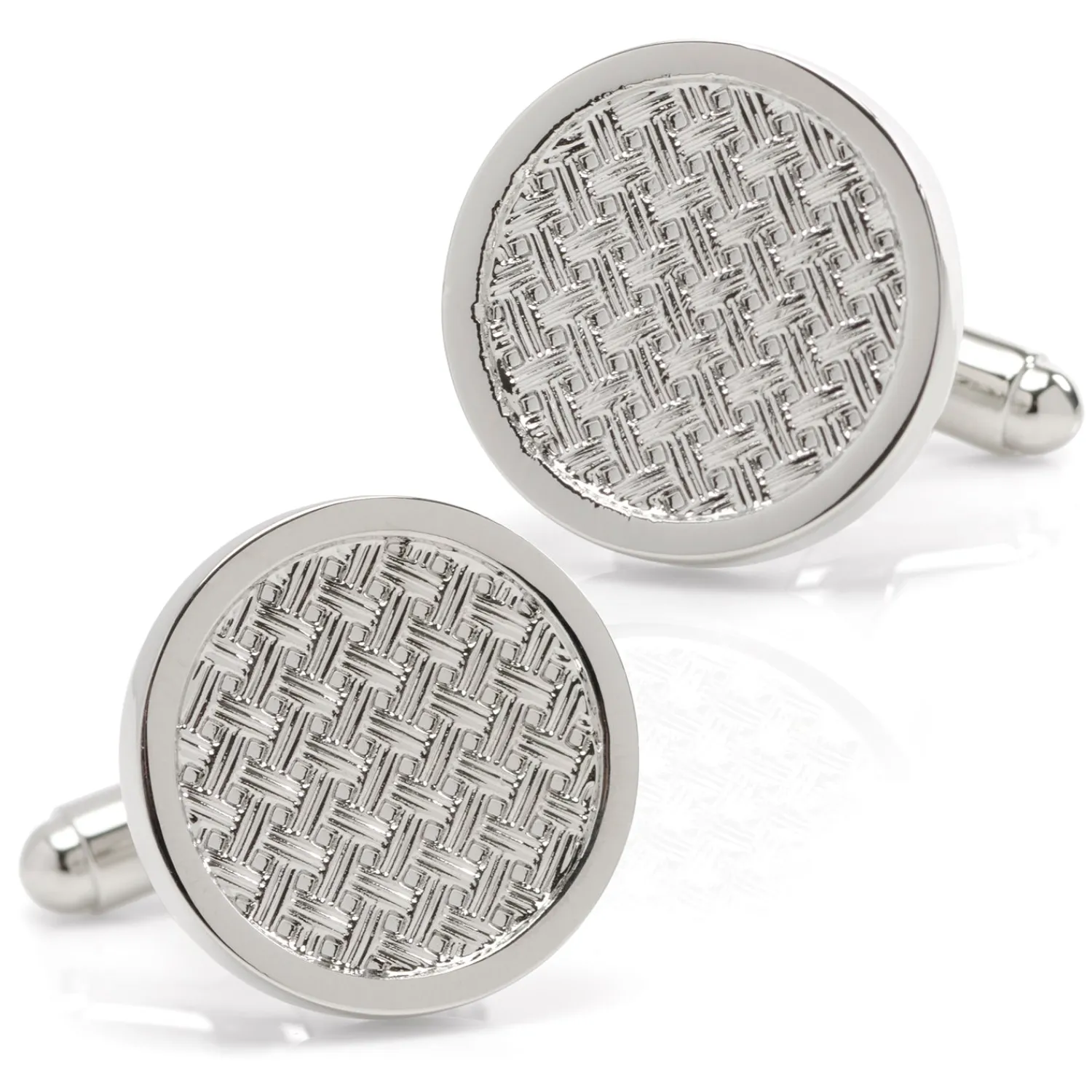 Sale Woven Metal Silver Cufflinks Luxury Cufflinks | Hobbies & Interests Cufflinks