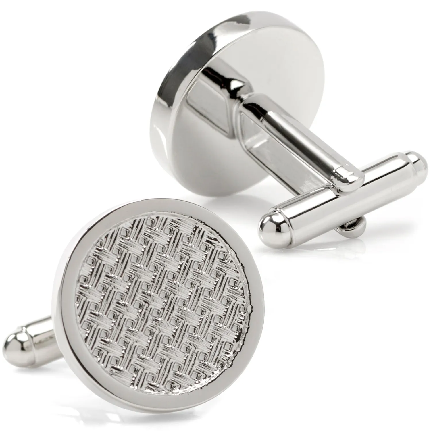 Sale Woven Metal Silver Cufflinks Luxury Cufflinks | Hobbies & Interests Cufflinks