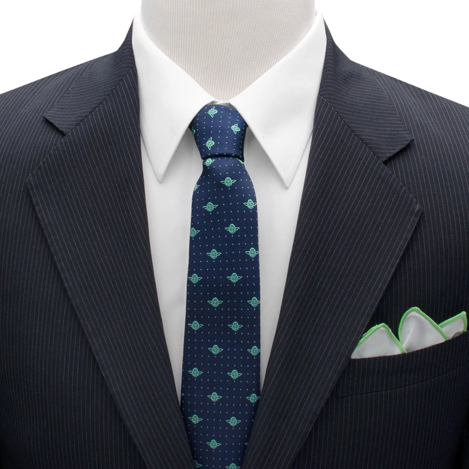 Hot Yoda Dot Navy Tie Star Wars Ties